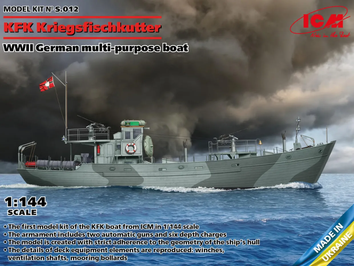 ICM 1/144 German KFK Kriegsfischkutter multi-purpose boat Model Kit