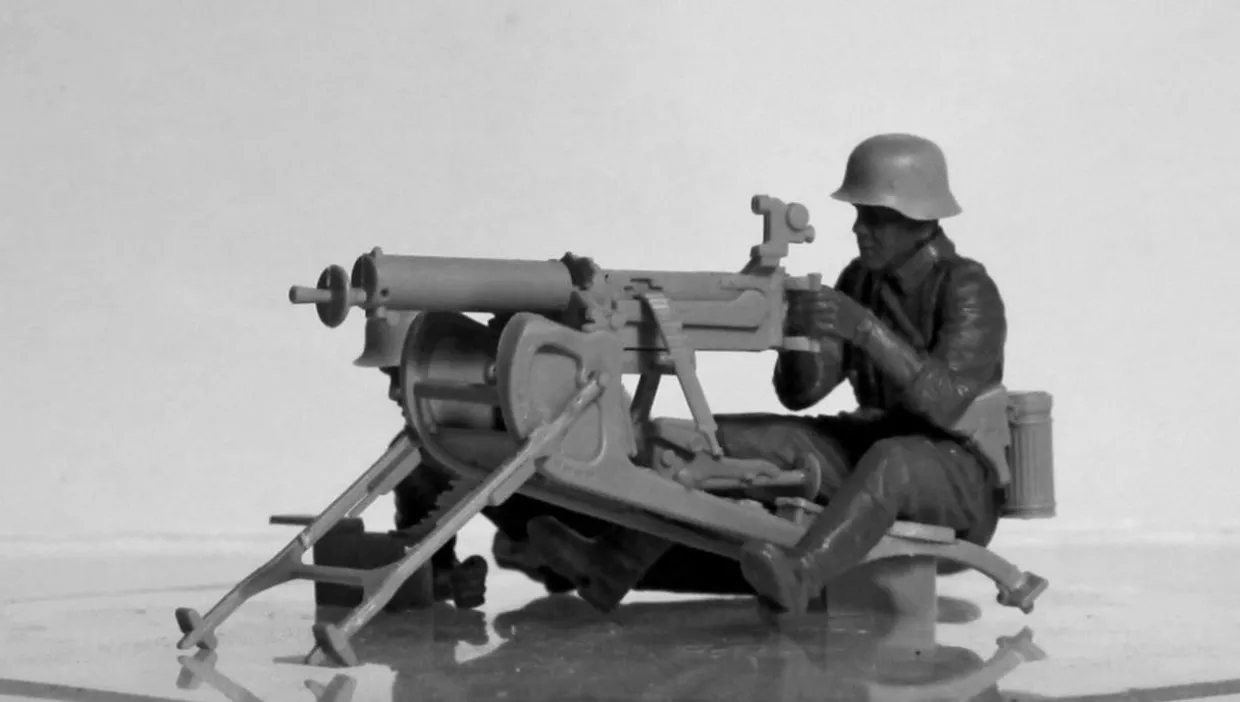 ICM 1/35 German MG08 MG Team 2 figures