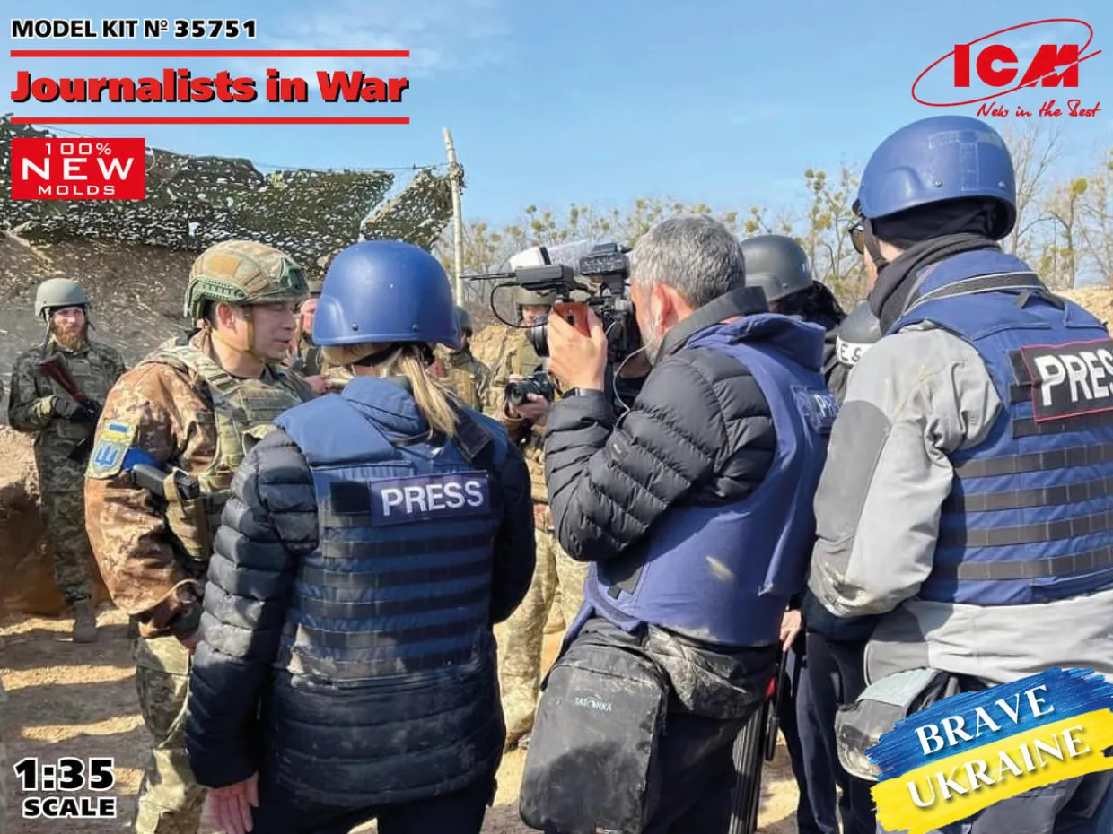 ICM 1/35 Journalists In War Model Figures