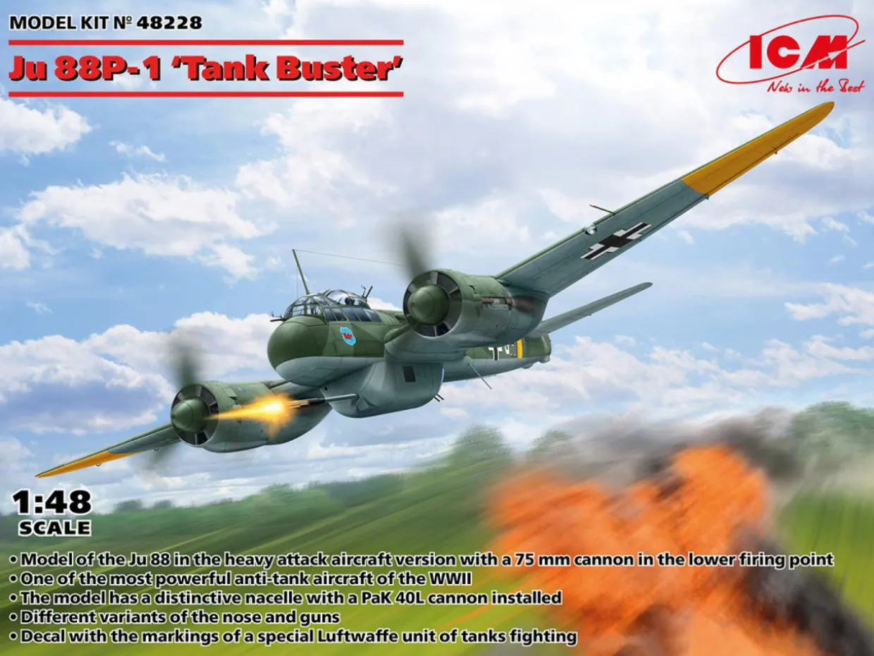 ICM 1/48 Junkers Ju 88P-1 Tank Buster