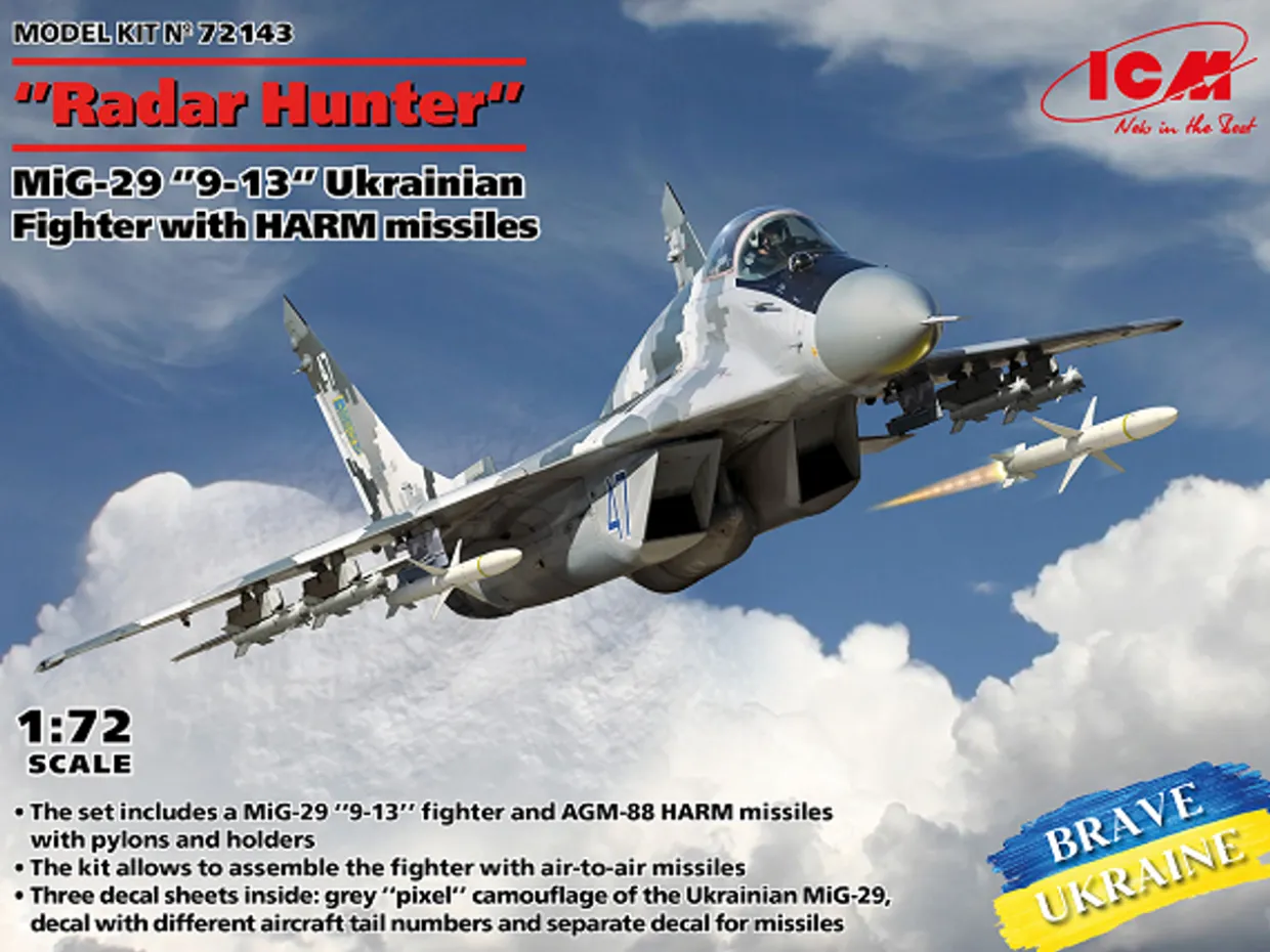 ICM 1/72 Mikoyan MiG-29 Fulcrum 9-13 Radar Hunter Model Kit