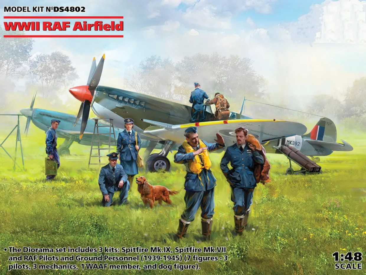 ICM 1/48 RAF Airfield Diorama Model Kit