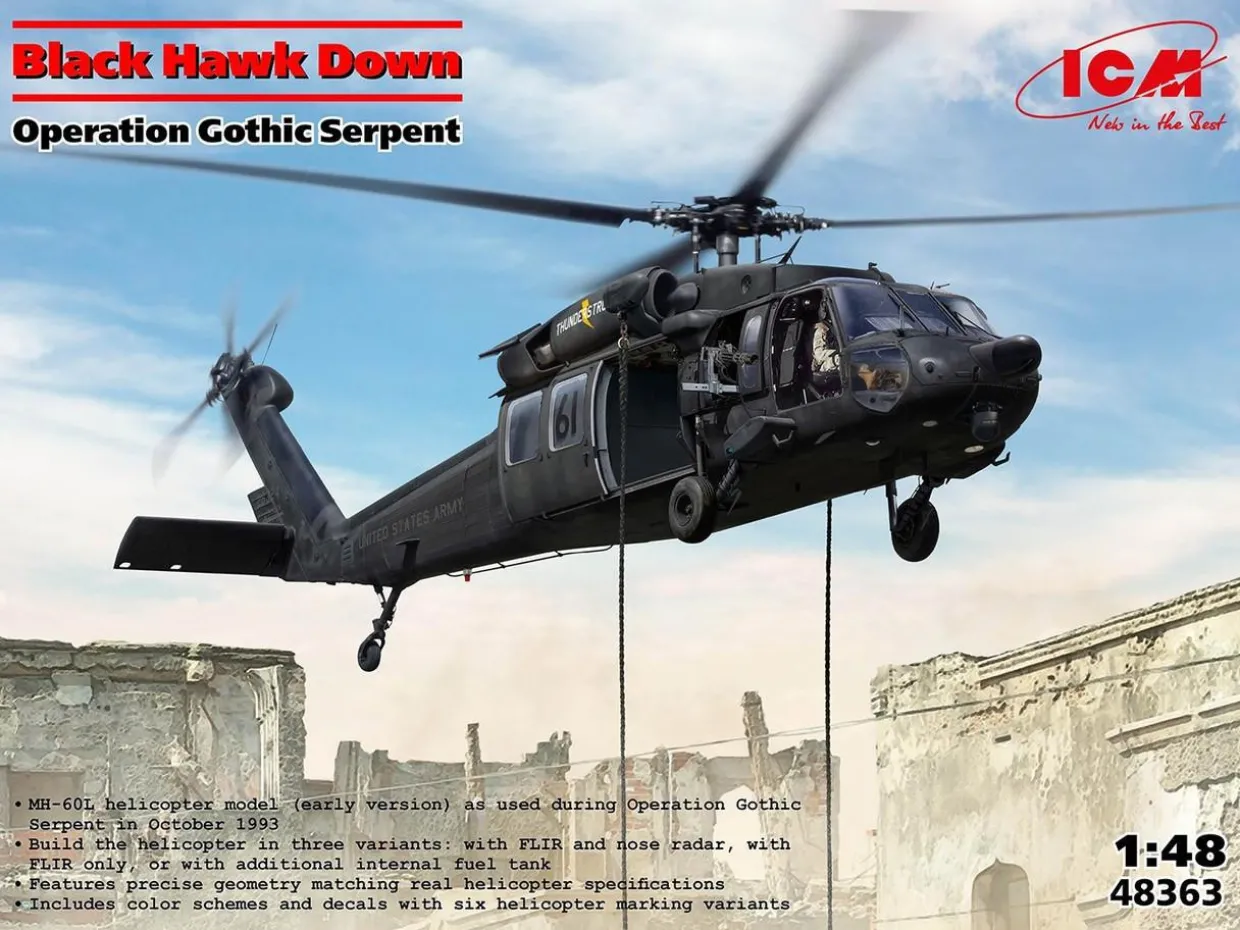ICM 1/48 Sikorsky UH-60 Black Hawk down 'Operation Gothic Serpent'