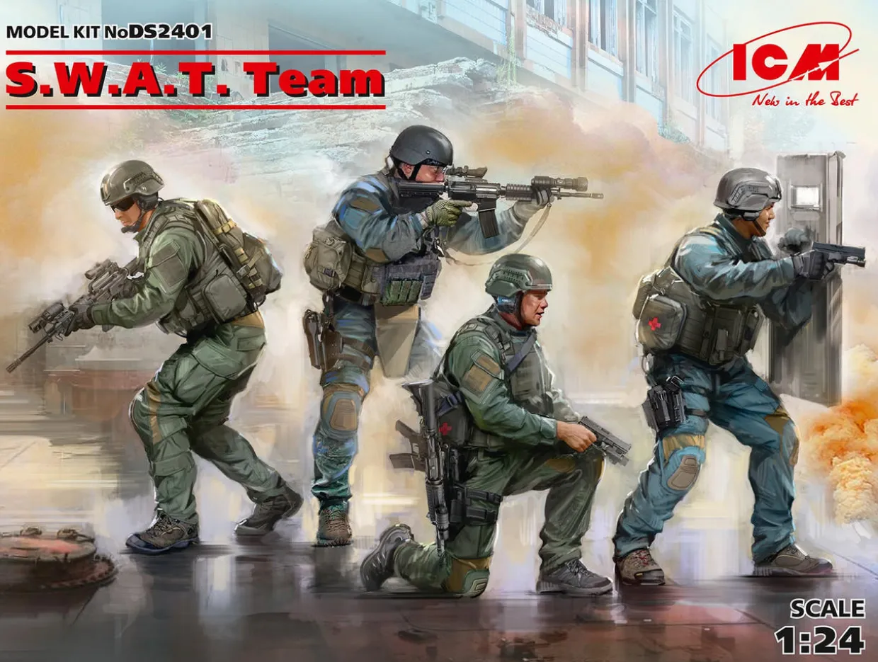 ICM 1/24 SWAT Team 4 Figures