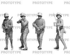 ICM 1/35 WWI German Infantry in Armour Model Figures