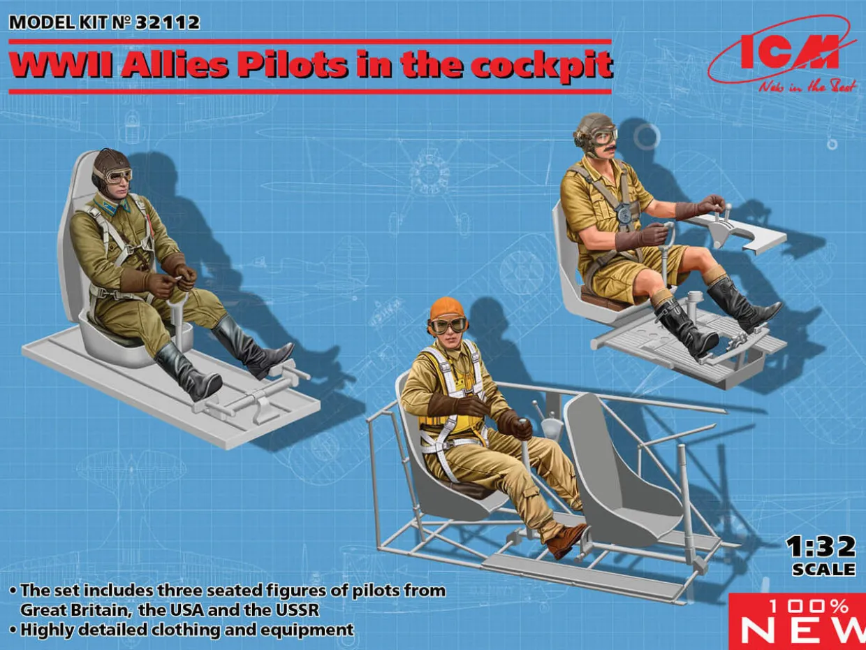 ICM 1/32 WWII Allied Pilots In The Cockpit