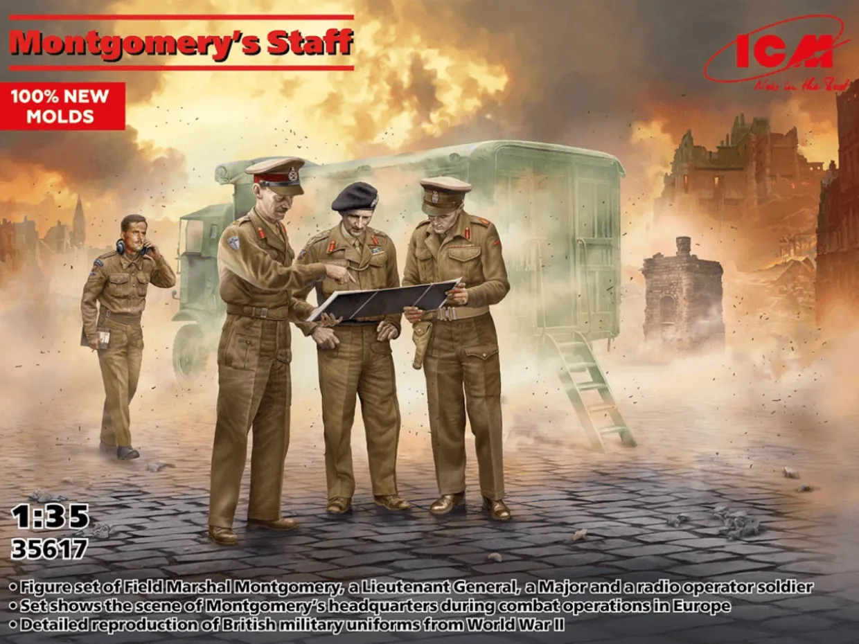 ICM 1/35 WWII Field Marshall Montgomery and his Staff