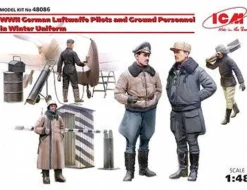 ICM 1/48 WWII Luftwaffe Pilots and Ground Personnel in Winter Uniform