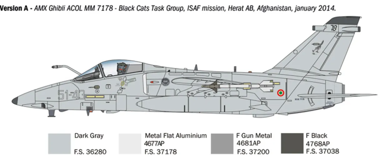 Italeri 1/72 AMX International A-11 Ghibli Model Kit