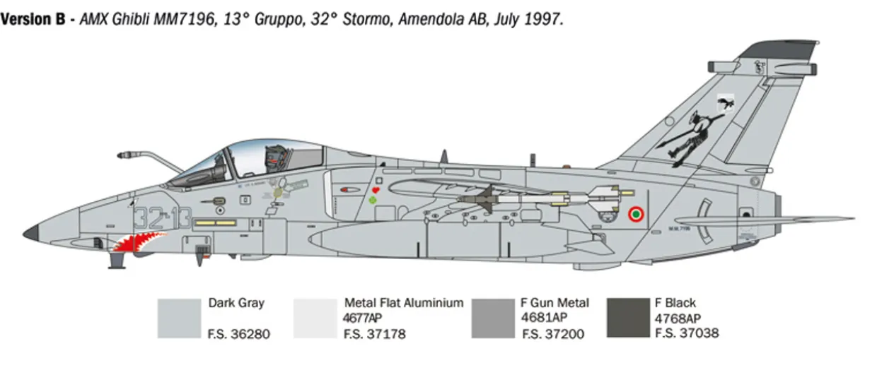 Italeri 1/72 AMX International A-11 Ghibli Model Kit