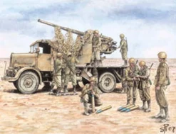 Italeri 1/72 Autocannone Ro3 with 90/53 AA Fast Assembly Model Kit