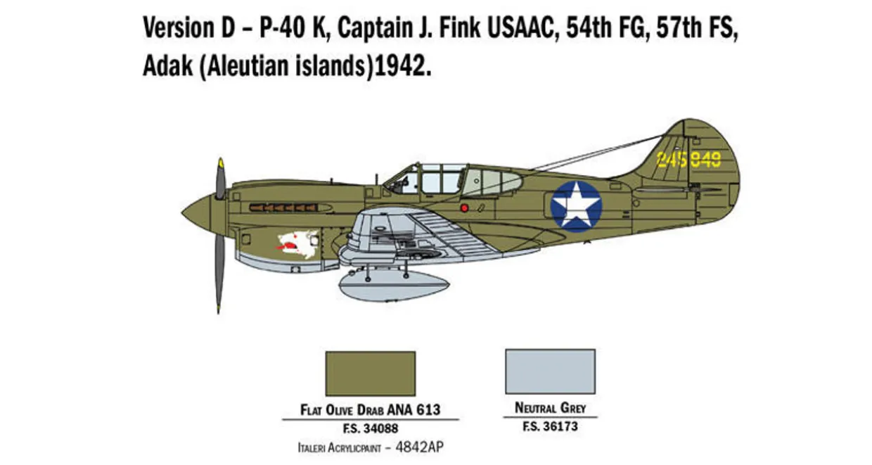Italeri 1/48 Curtiss P-40E/K Kittyhawk