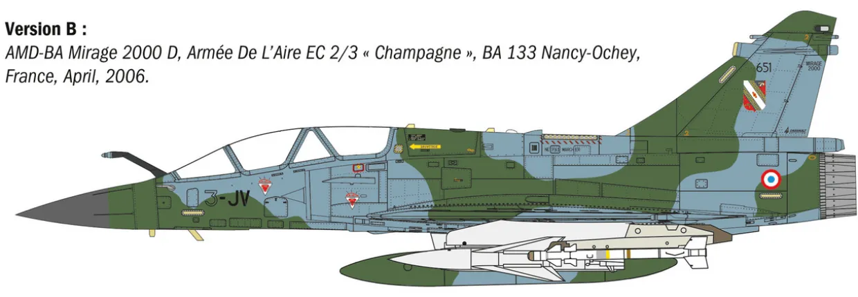 Italeri 1/72 Dassault Mirage 2000B/D