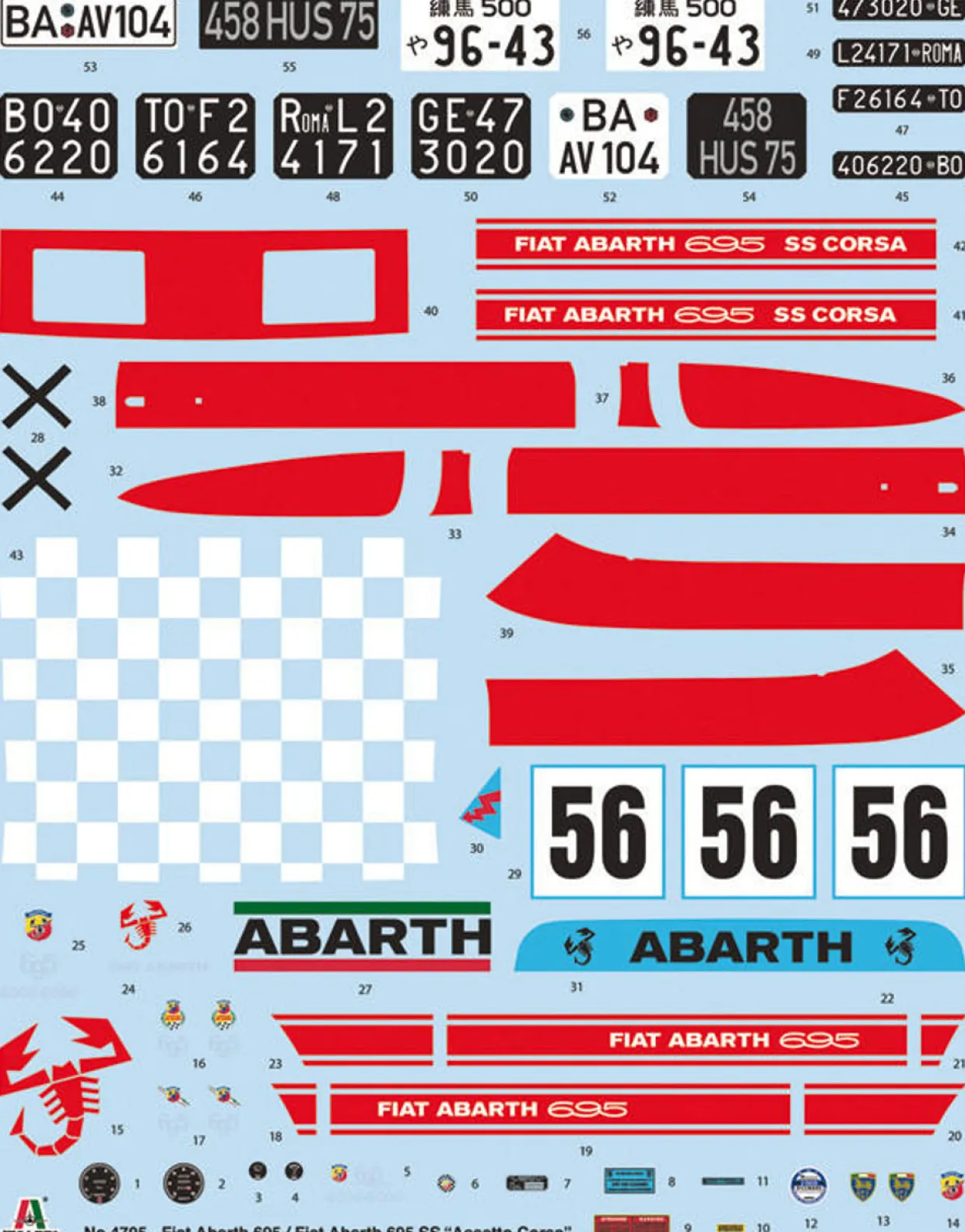 Italeri 1/12 Fiat Abarth 695 SS