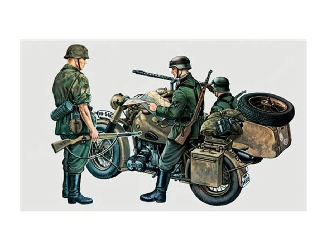 Italeri 1/35 German BMW Motorcycle & Sidecar