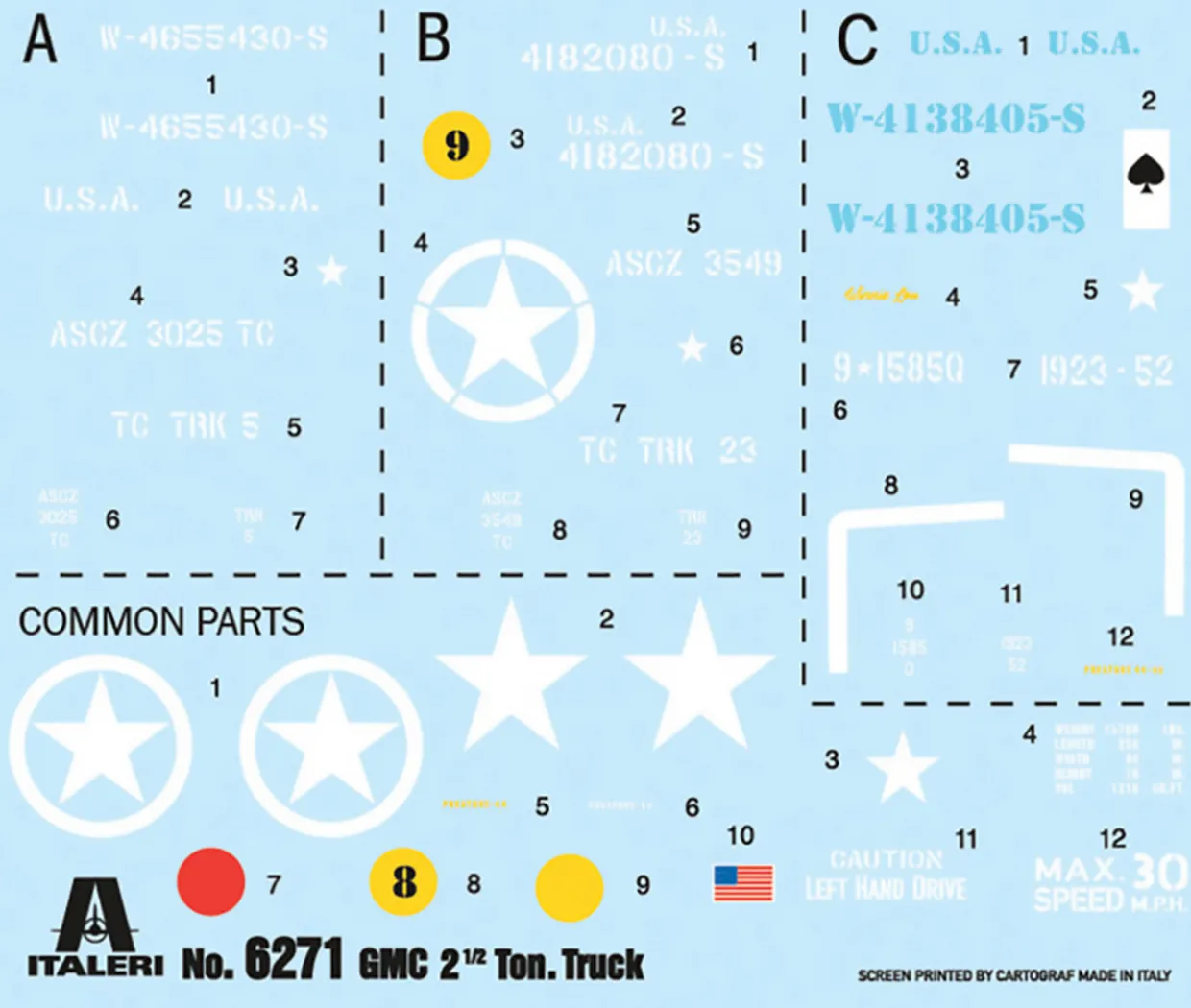 Italeri 1/35 GMC 2 1/2 Ton, 6x6 Truck