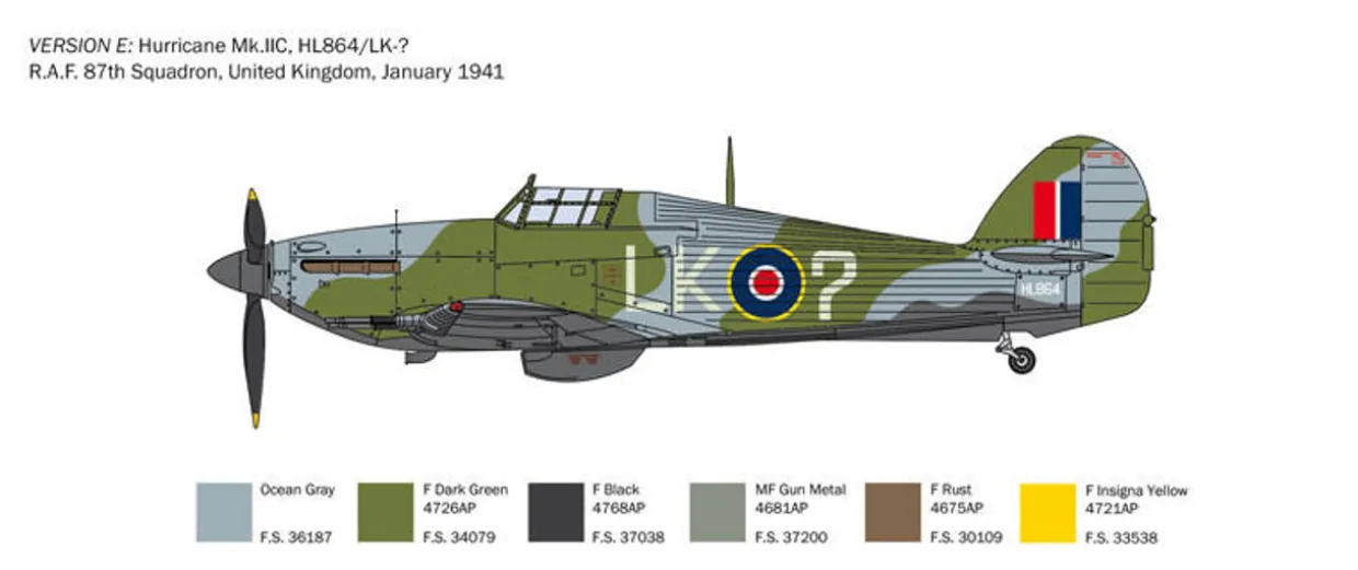 Italeri 1/48 Hawker Hurricane Mk.IIc