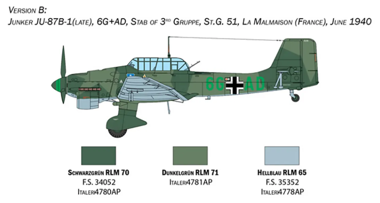 Italeri 1/48 Junkers Ju 87B Stuka