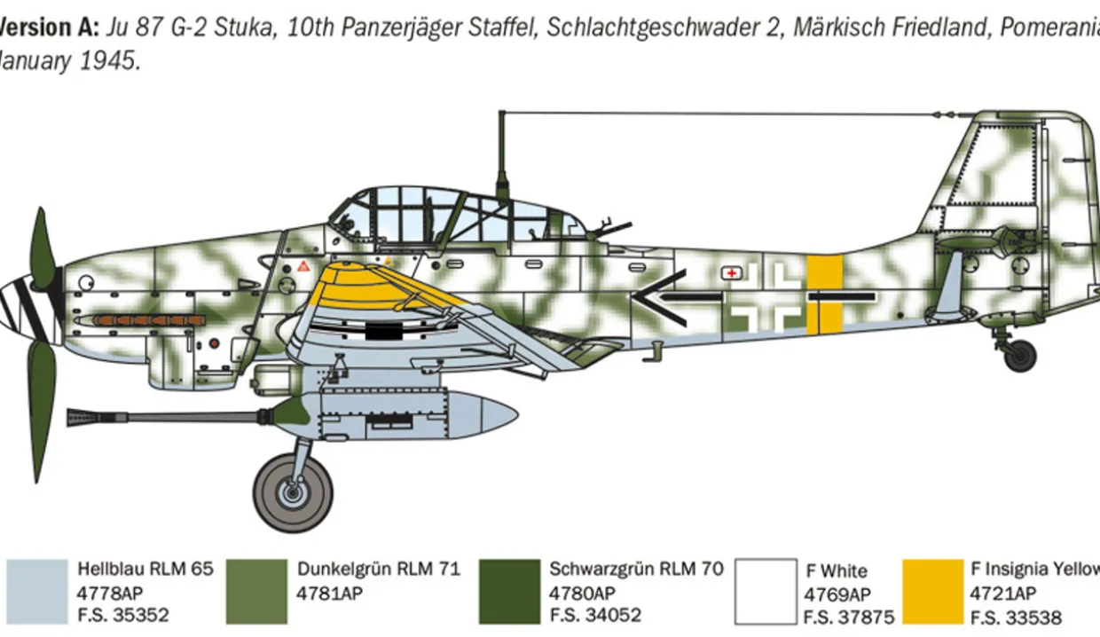Italeri 1/72 Junkers Ju 87G-2 Kanonenvogel Model Kit