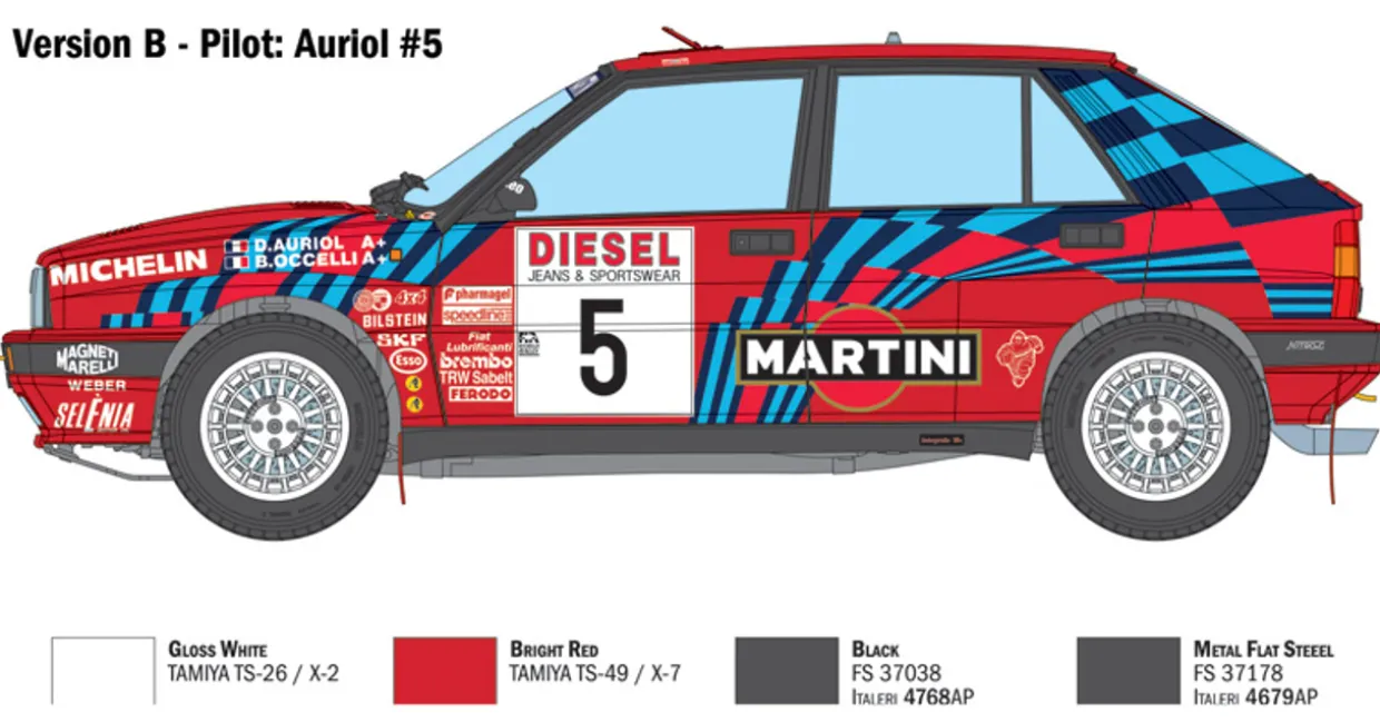 Italeri 1/12 Lancia Delta HF Integrale Sanremo 1989 Rally