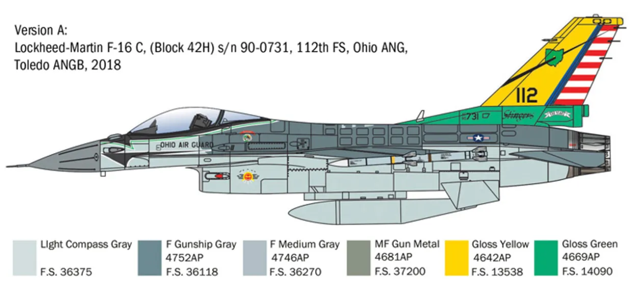 Italeri 1/48 Lockheed Martin F-16C Fighting Falcon Model Kit