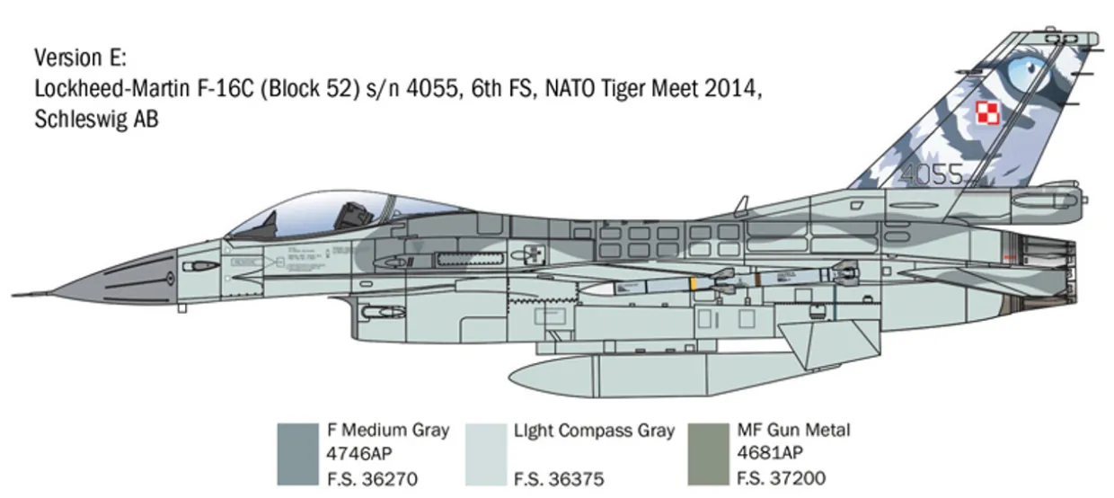 Italeri 1/48 Lockheed Martin F-16C Fighting Falcon Model Kit