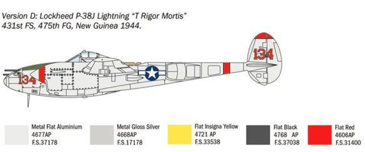 Italeri 1/72 Lockheed P-38J Lightning