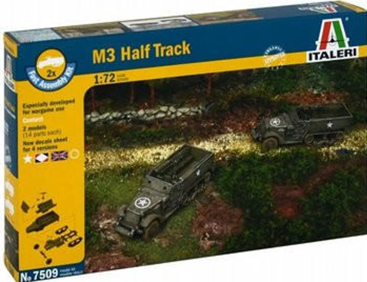 Italeri 1/72 M3A1 Half-Track Fast Assembly Model Kit