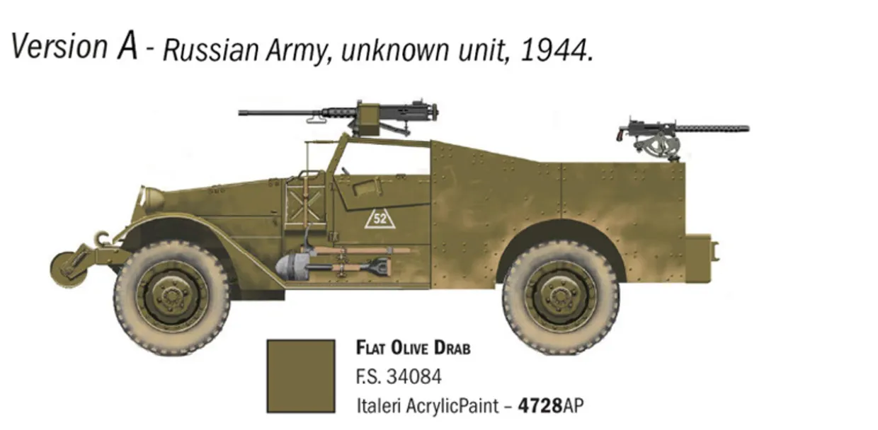 Italeri 1/72 M3A1 Scout Car Model Kit