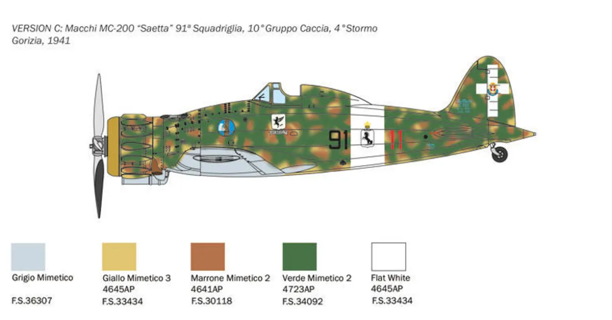 Italeri 1/48 Macchi MC.200 Saetta