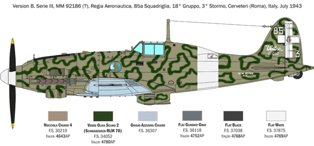 Italeri 1/32 Macchi MC.205 Veltro