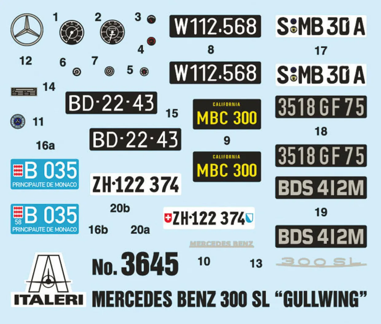 Italeri 1/24 Mercedes 300SL Gullwing