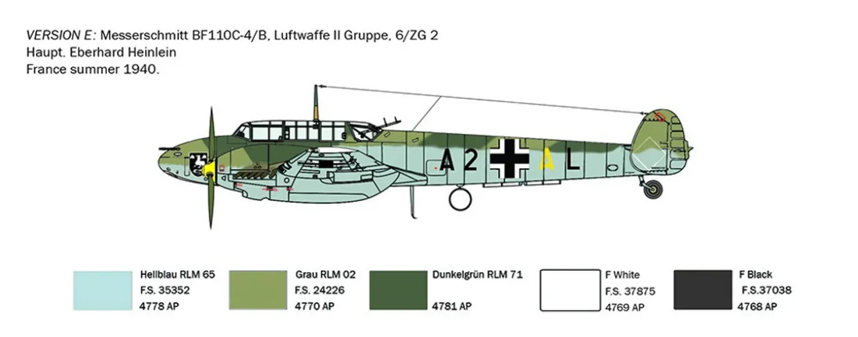 Italeri 1/72 Messerschmitt Bf 110 C Zerstorer