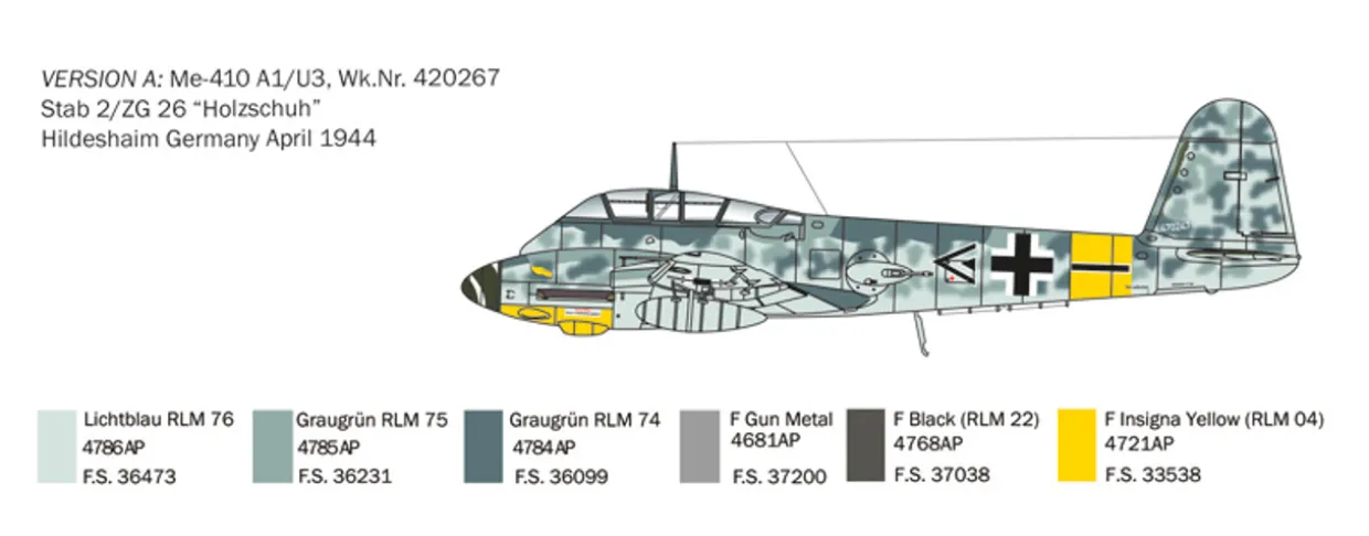 Italeri 1/72 Messerschmitt Me 410 Hornisse