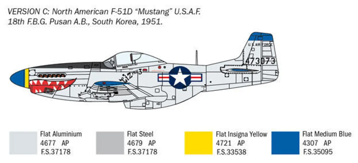 Italeri 1/72 North American F-51D Mustang Korean War