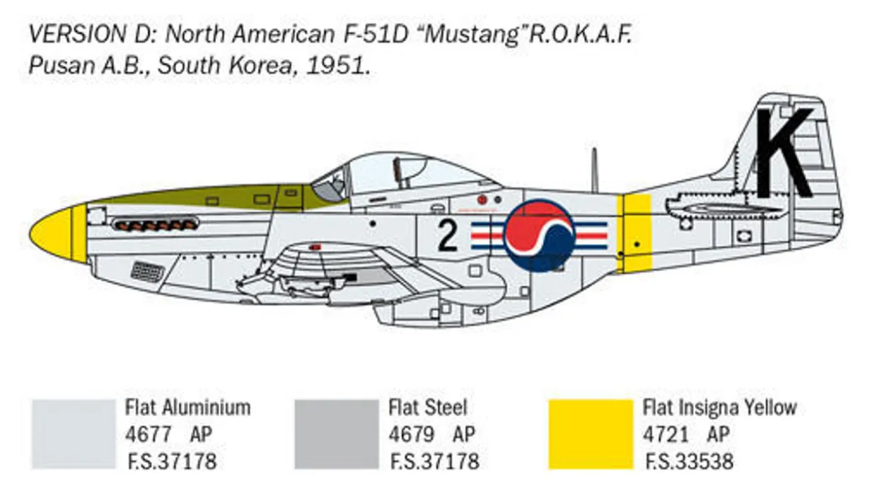 Italeri 1/72 North American F-51D Mustang Korean War