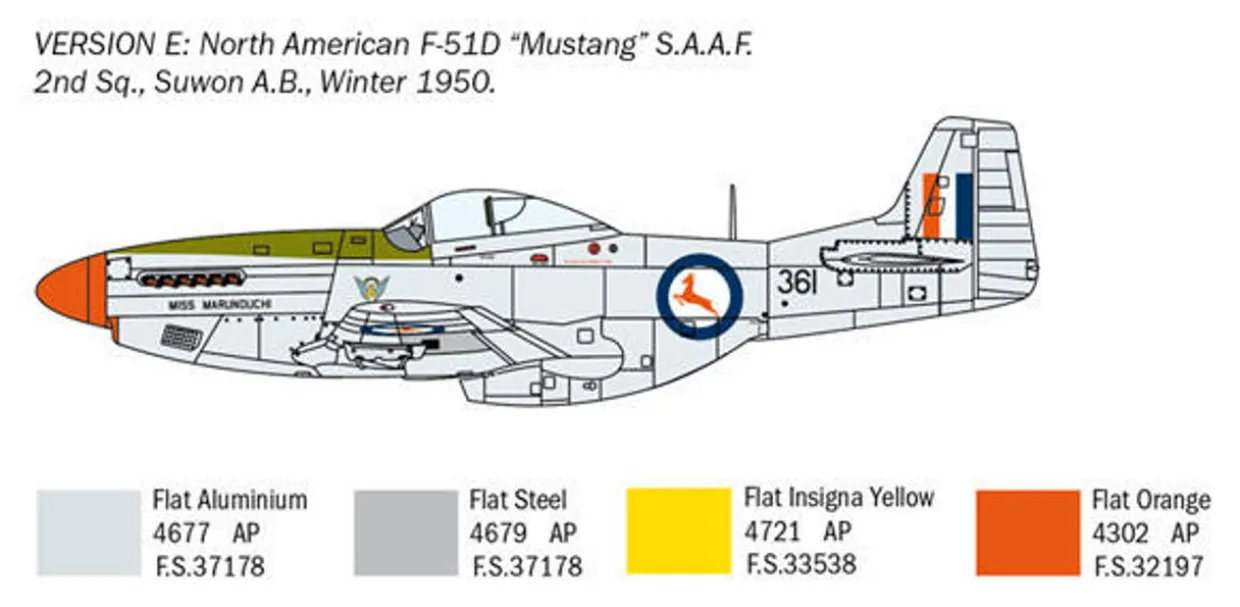 Italeri 1/72 North American F-51D Mustang Korean War