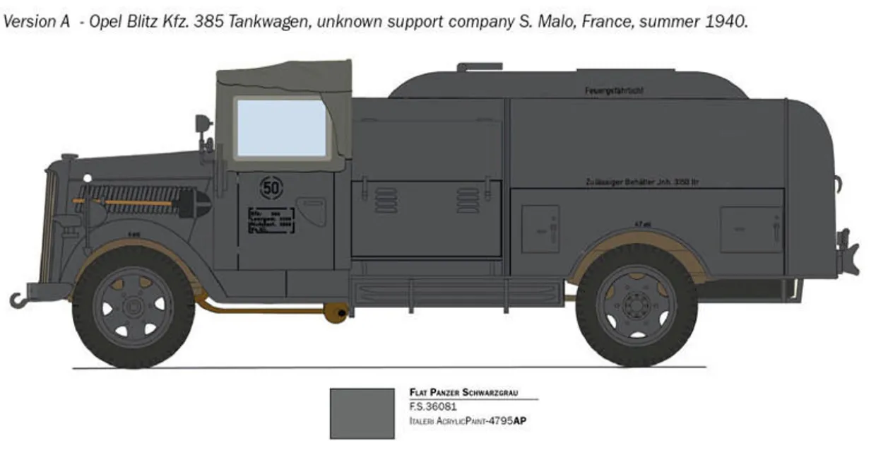 Italeri 1/48 Opel Blitz Tankwagen