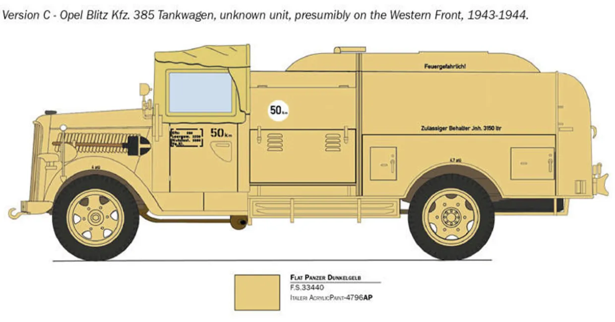 Italeri 1/48 Opel Blitz Tankwagen