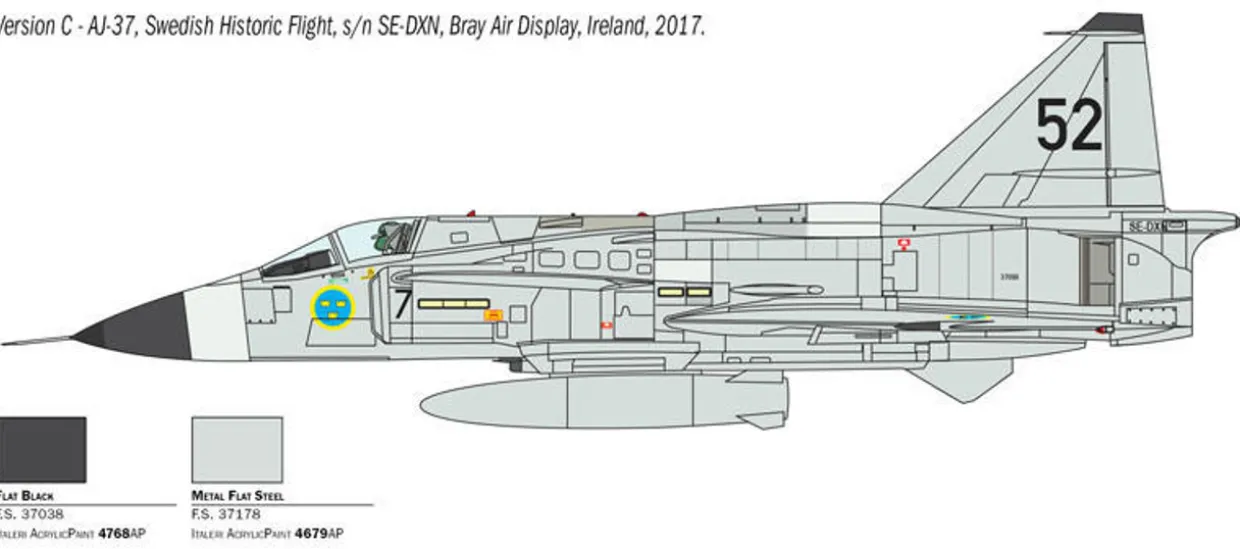 Italeri 1/48 SAAB JA 37 Jaktviggen