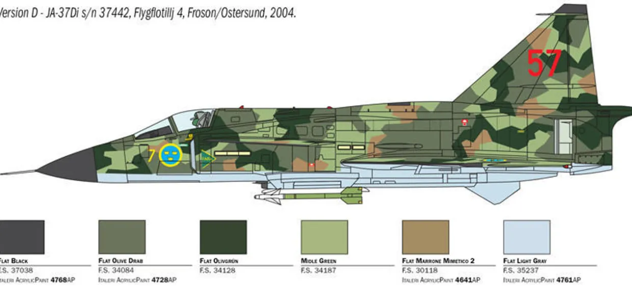 Italeri 1/48 SAAB JA 37 Jaktviggen