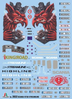 Italeri 1/24 Scania R730 Streamline Highline Cab