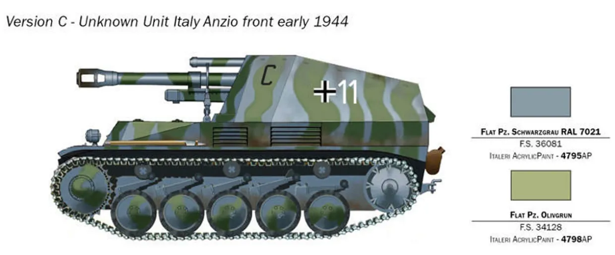 Italeri 1/72 Sd.Kfz.124 Wespe 10.5cm