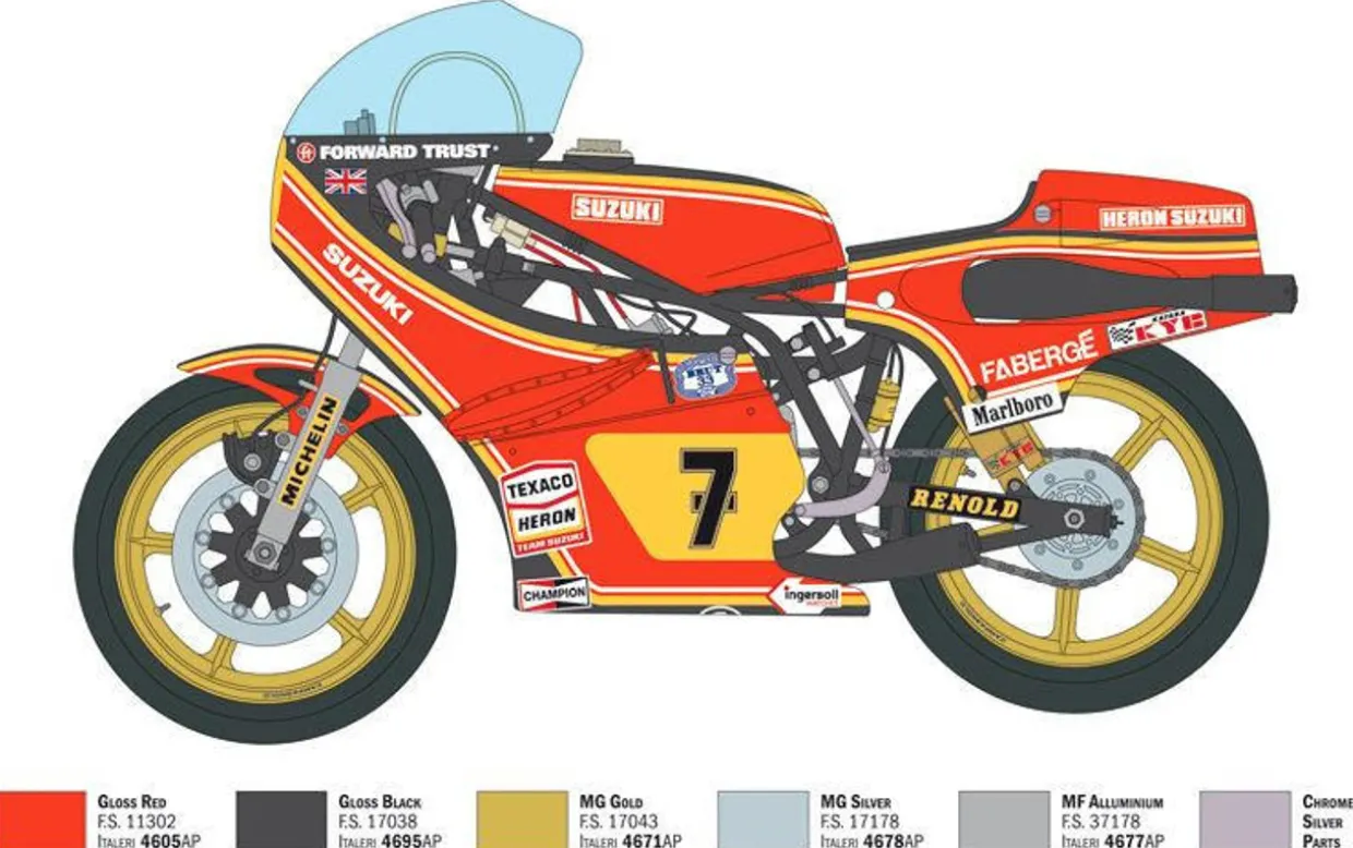 Italeri 1/9 Suzuki RG500 XR27 Barry Sheene