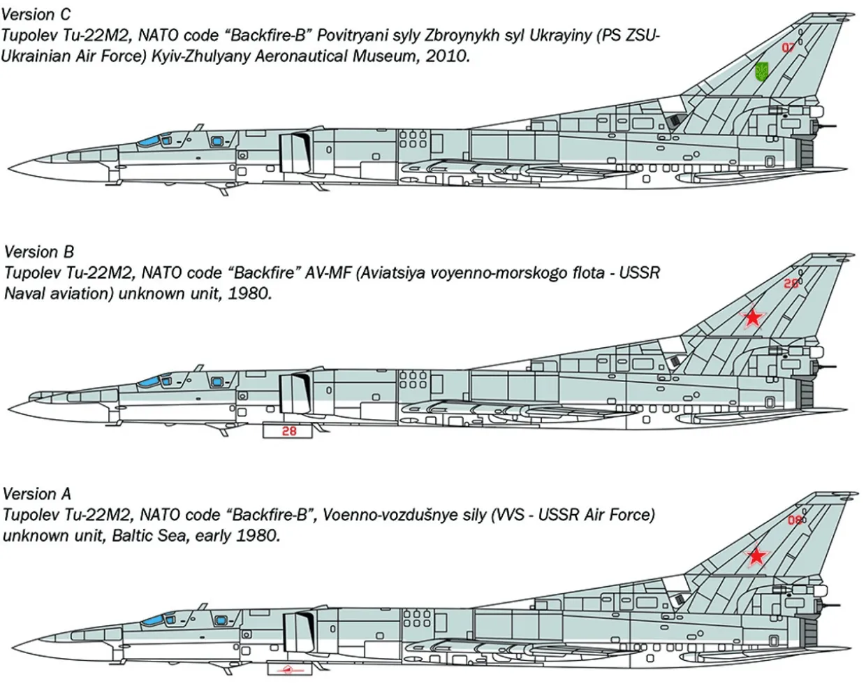 Italeri 1/72 Tupolev Tu-22M2 Backfire-B