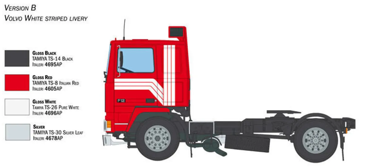 Italeri 1/24 Volvo F12 Intercooler Low Roof Model