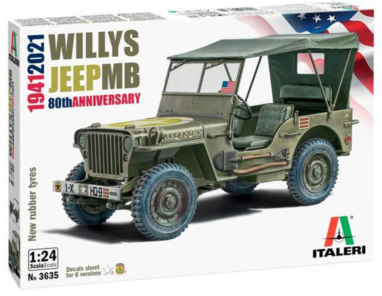 Italeri 1/24 Willys Jeep 80th Anniversary