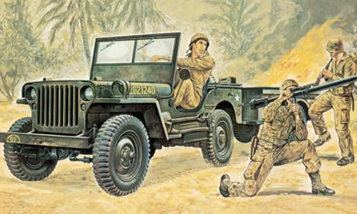Italeri 1/35 Willys MB Jeep with Trailer