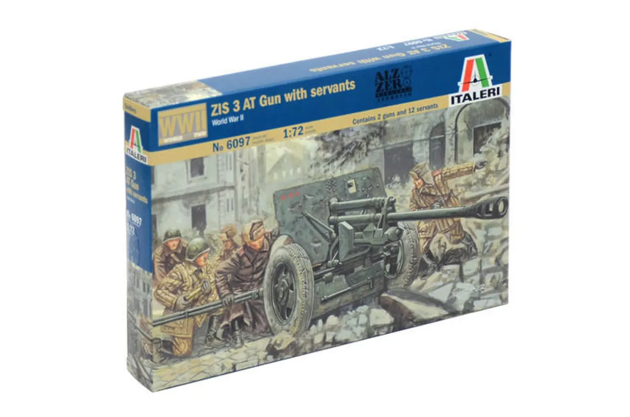 Italeri 1/72 WWII Russian ZiS-3 ATG with Crew
