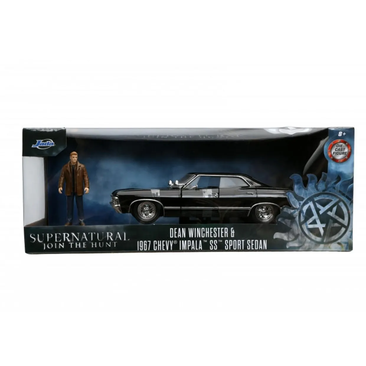 Jada 1/24 1967 Chevy Impala with Dean Winchester Figure Diecast Model